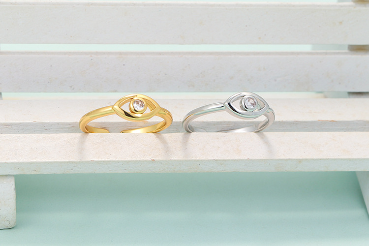Copper Material Geometric Pattern Copper Plating Geometric Zircon Copper Rings