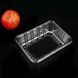 透明塑料一次性托盘 超市水果生鲜pet塑料盒批发 外卖定选制作