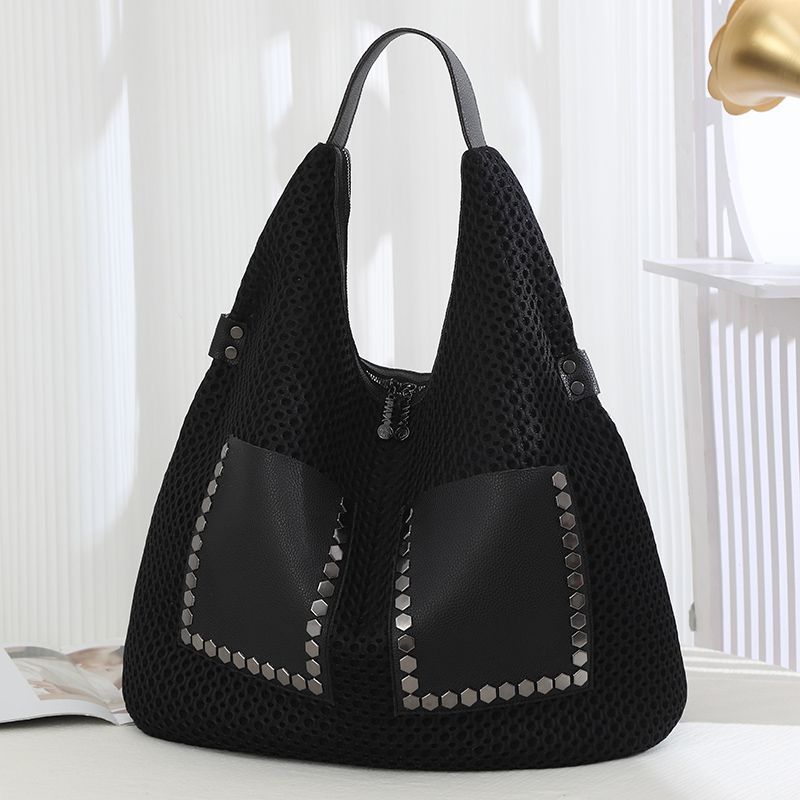 Studded Casual 2025 European And American Fashion Trend Women's Unique New Soft Surface Patchwork Large Capacity Single_voghion.com