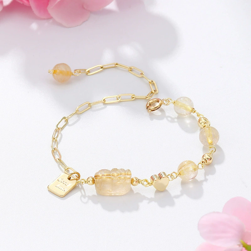 Natural water брендовый маленький дизайн кристал bracelet с аметистом