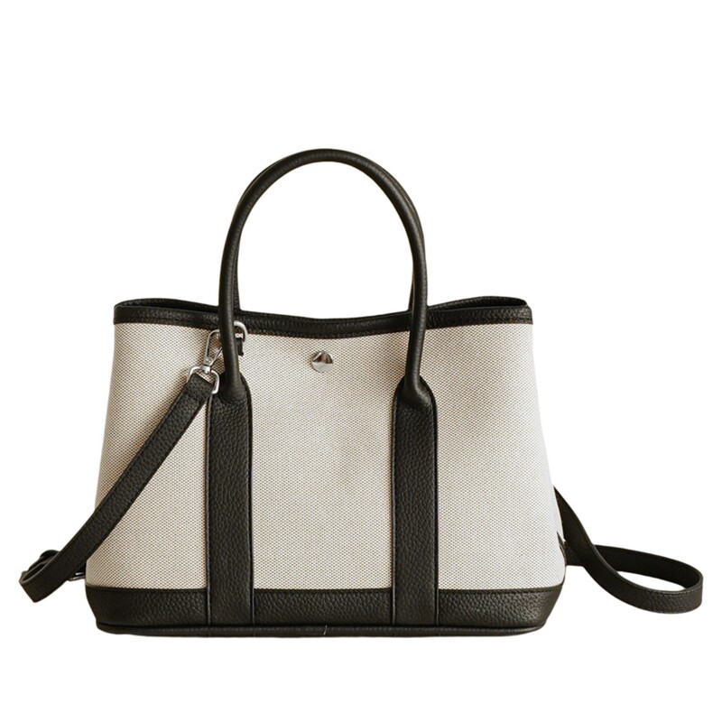Canvas and Leather Garden Tote Bag for Women 2026 New High-End Large-Capacity Commuter Shoulder Crossbody Bag Canvas and Leather Garden Tote Bag for Women 2026 New High-End Large-Capacity Commuter Shoulder Crossbody Bag