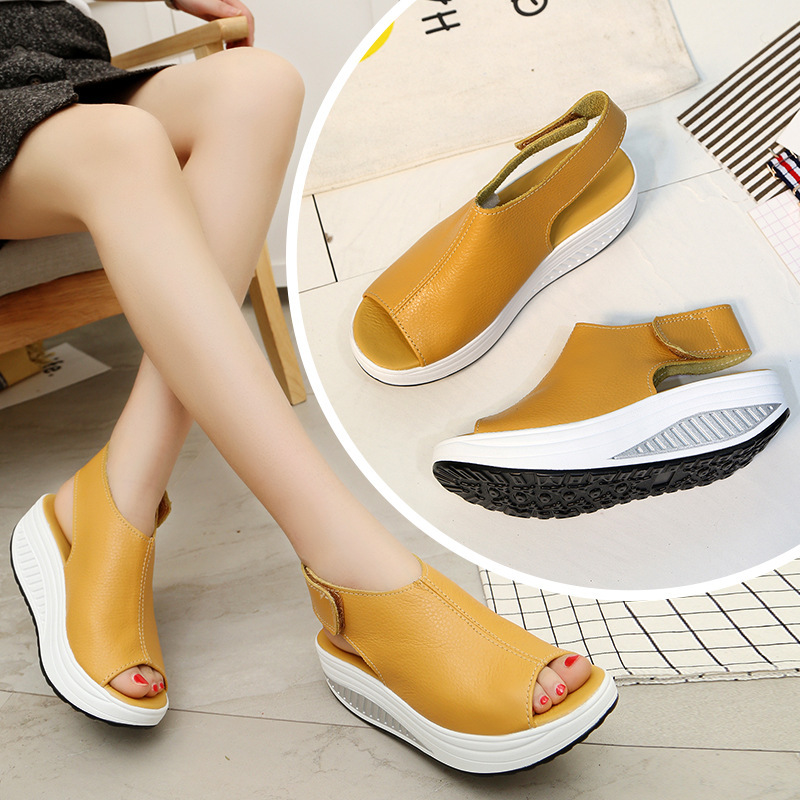 Sandals wedge heel platform
