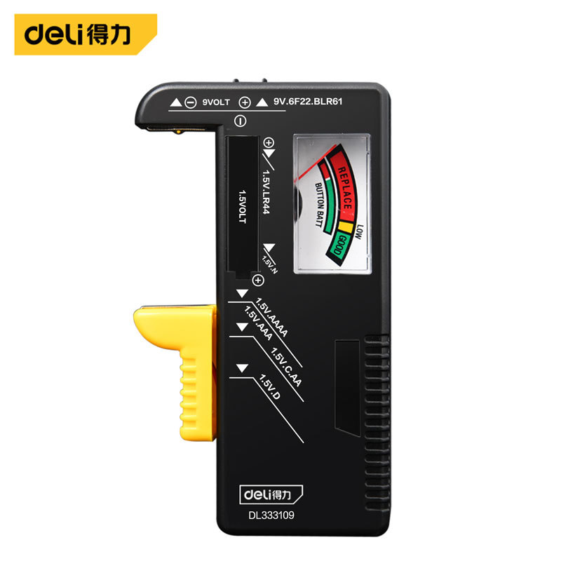 得力工具DL333109电池测试仪1.5V/9V机械式汽车汽车测电瓶