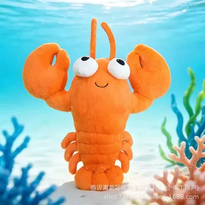 Cute crayfish plush toy, crab pillow, ocean-themed stuffed animal, creative birthday gift for men and women, popular item (Oyuncaq yastıqlar) - lobster-pillow-40cm