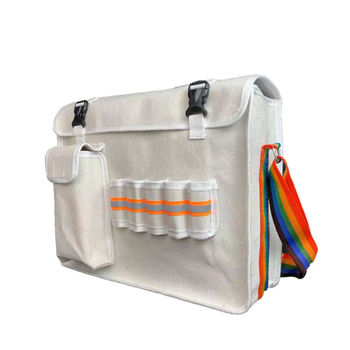 Wholesale thick canvas tool bag, safety canvas electric tool bag, installation and maintenance thick tool bag