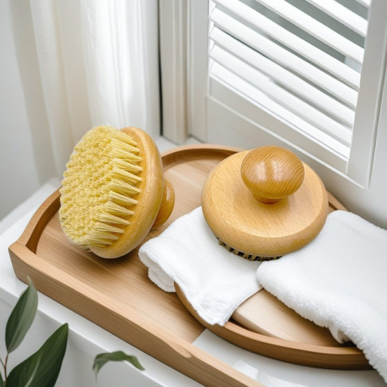 Lazy Person's Magic Tool Amazon Shower Brush Mushroom Brush Solid Wood Body Brush Soft Bristle Brush Bath Brush Back Scrubber Brush