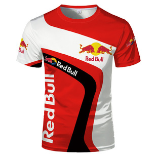 Foreign Trade Summer New 3DT Shirt Red Bull Street Fashion Hot Selling Short Sleeve Creative Digital Printing