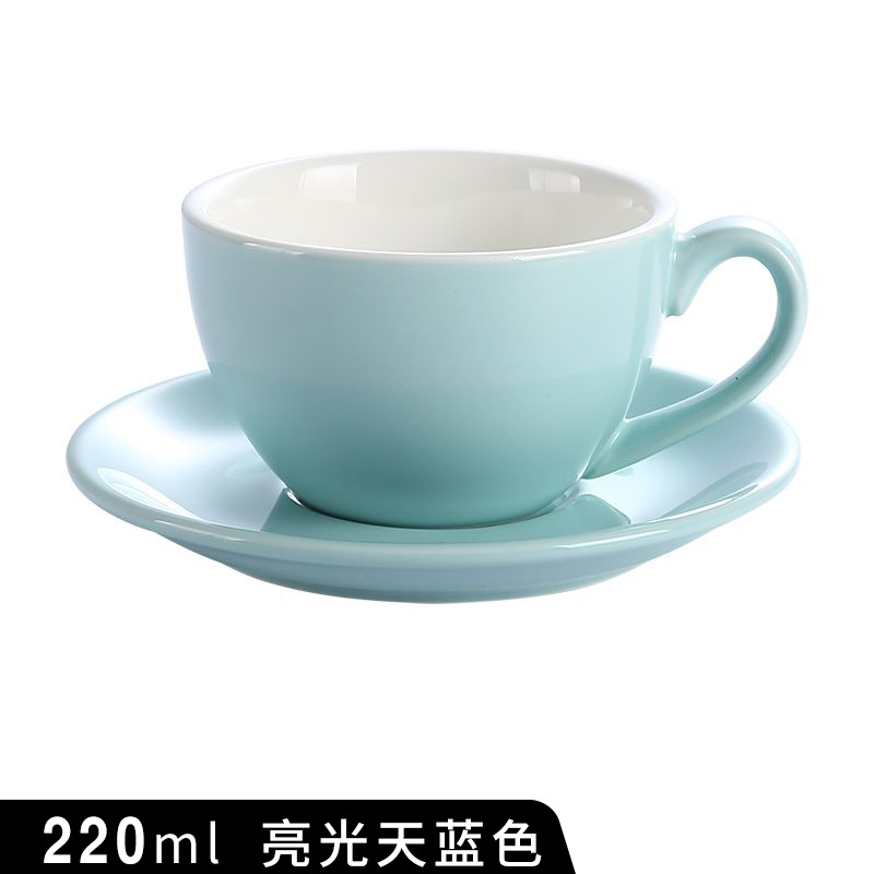 Taza de café de cerámica 220ml estilo europeo pequeño lujo capsicino Mocha taza italiana concentrada taza latte