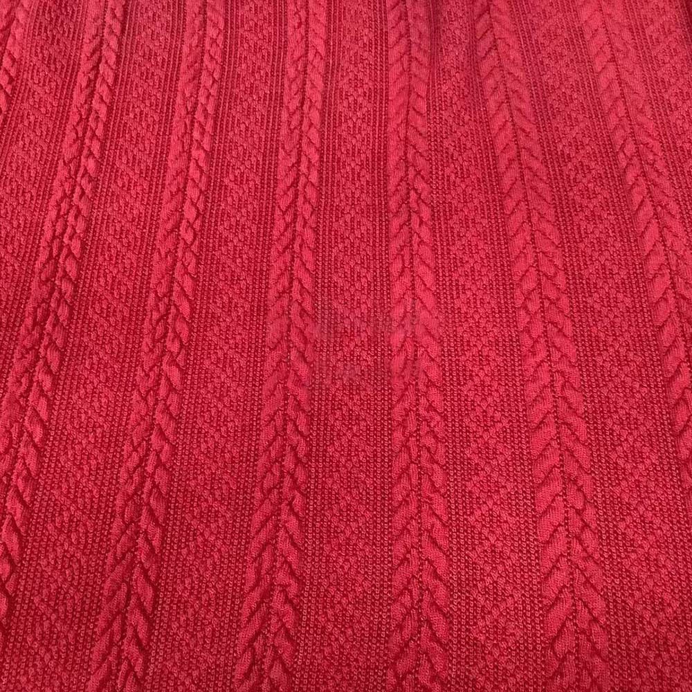 Woolen knitted sweater with pigtail, cloth, decorations, (Physicals)