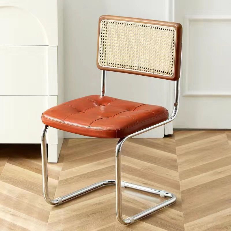 中古藤編み椅子北欧実木家庭用食事椅子弓形椅子ins椅子ワシリー椅子ネット赤パソコン椅子