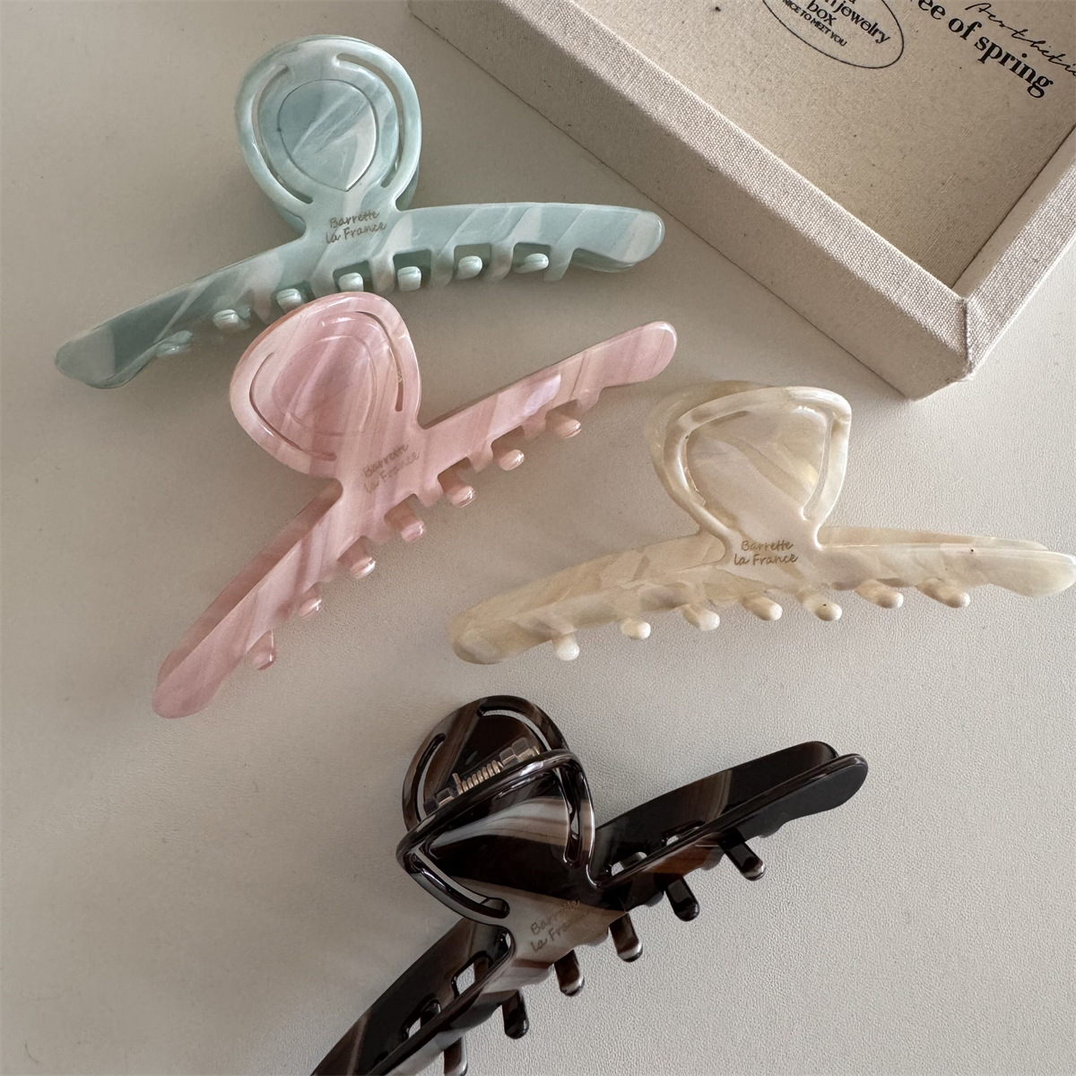 Atmosfera francese parola lunga fermaglio per capelli in acetato di alta qualità fermaglio per capelli testa posteriore temperamento qualità retrò squalo forcina_voghion.com
