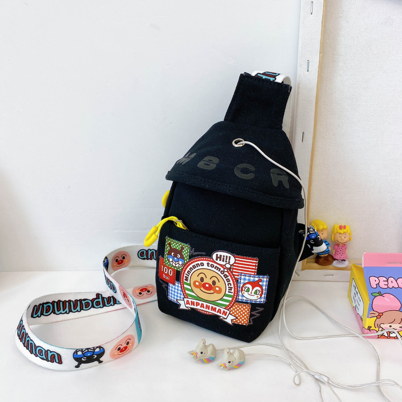 Bolso de hombro pequeño para niños de moda de verano 2021 bolso de pecho de lona de estudiante de moda guapo bolso de pecho de hombro bolsa de mensajero