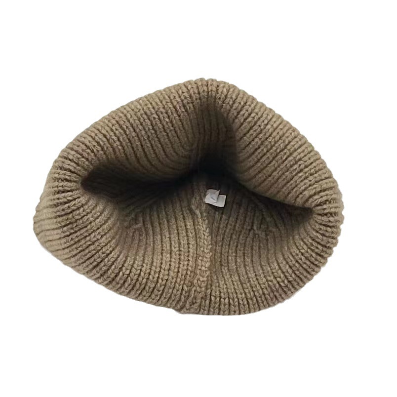 Korean version with winter warmth, pile up woolen cute versatile cold hat, loose revealing face, small and thick knitted_voghion.com