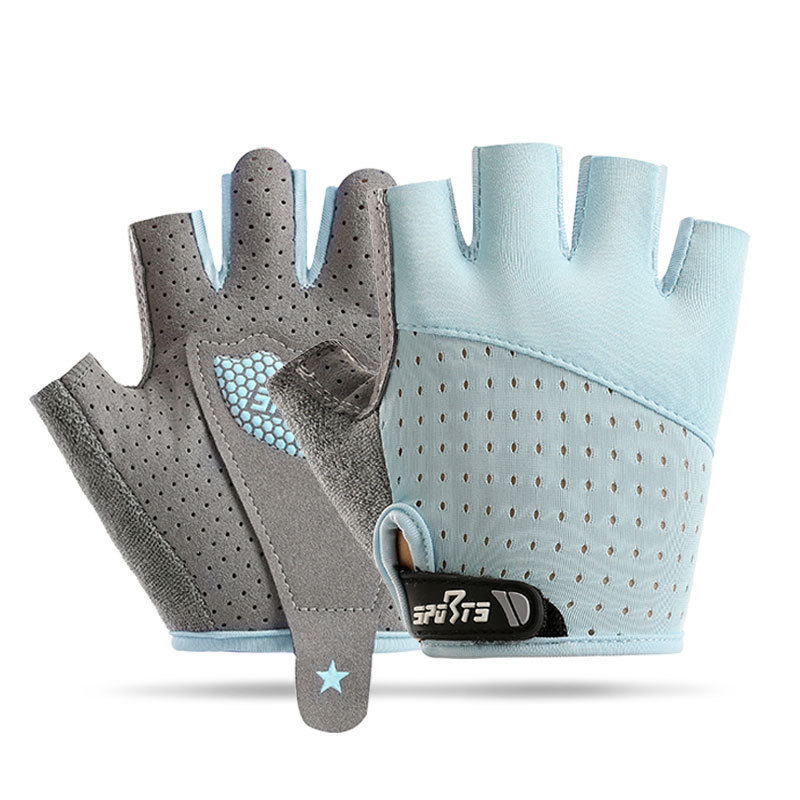 Guantes de ciclismo para niños medio dedo palma antipatinación hielo transpirable entrenamiento deportivo protector anti-desgaste guantes de ciclismo al aire libre