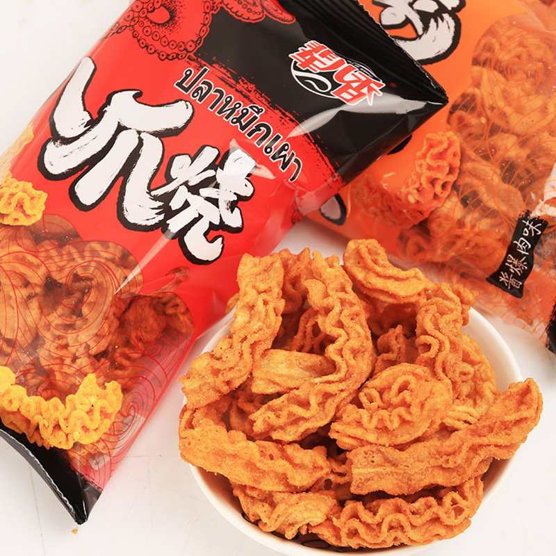辈儿香八爪烧麻辣味比萨卷网红零食锅巴宿舍休闲膨化食品批发