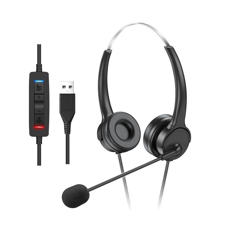 ヘッドセット式電話イヤホン事務コール電気販売姉3.5 TYPE-C USB帯麦通話騒音卸売り|undefined