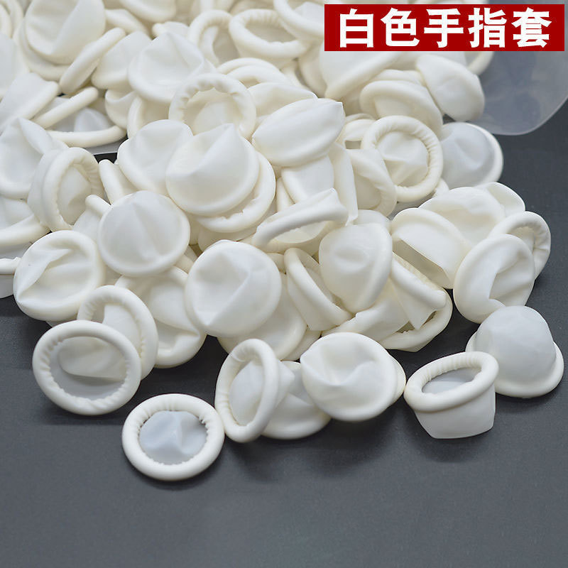 Cubierta de dedo de látex gruesa desechable ultrafina purificación sin polvo protección laboral goma resistente al desgaste protección de belleza cubierta de dedo