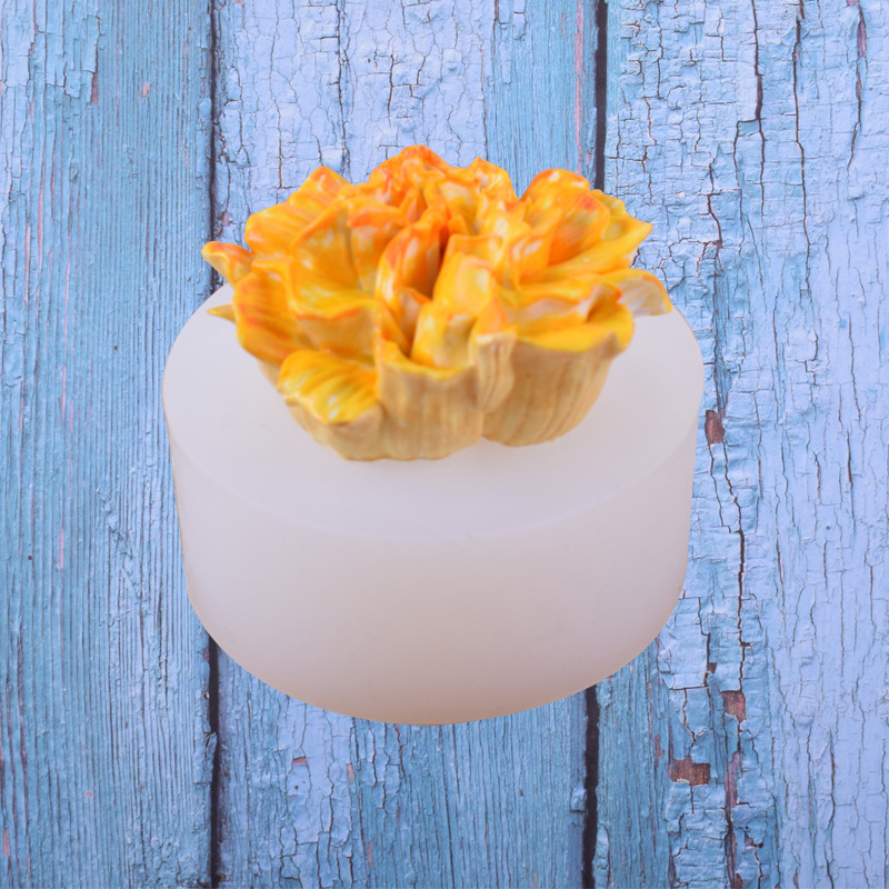 Carnation flower peony flower handmade soap silicone mold sugar diy baking cake decoration