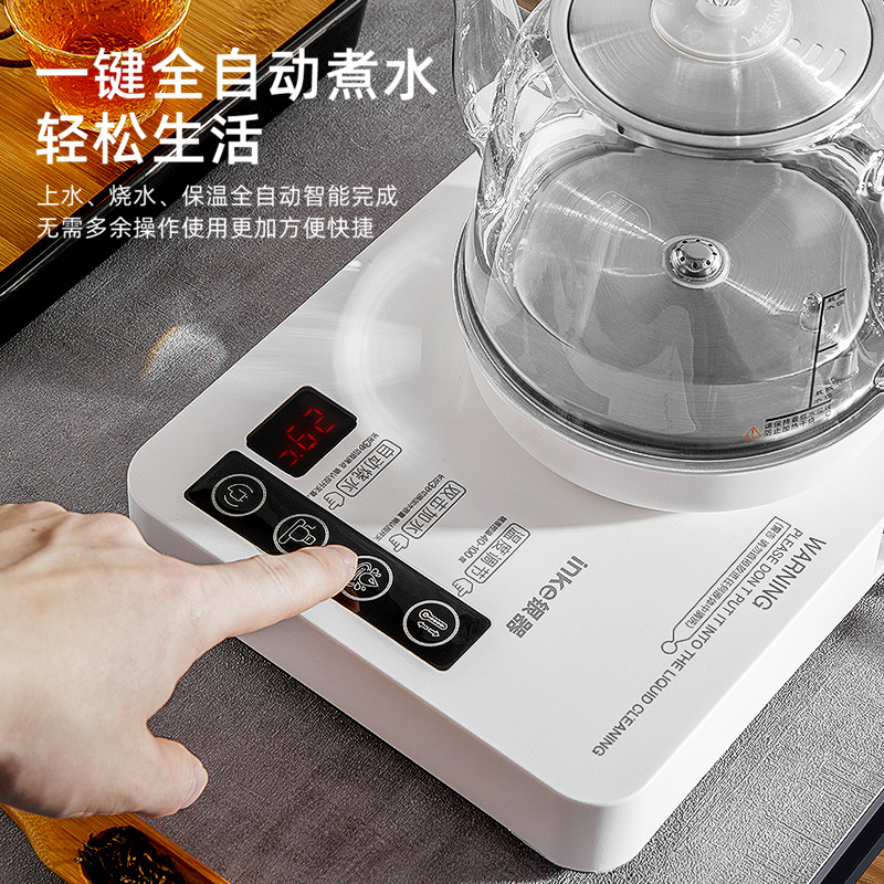Silverware automatic bottom water kettle electric hot water kettle tea set tea table water pump glass small single stove electric tea kettle 