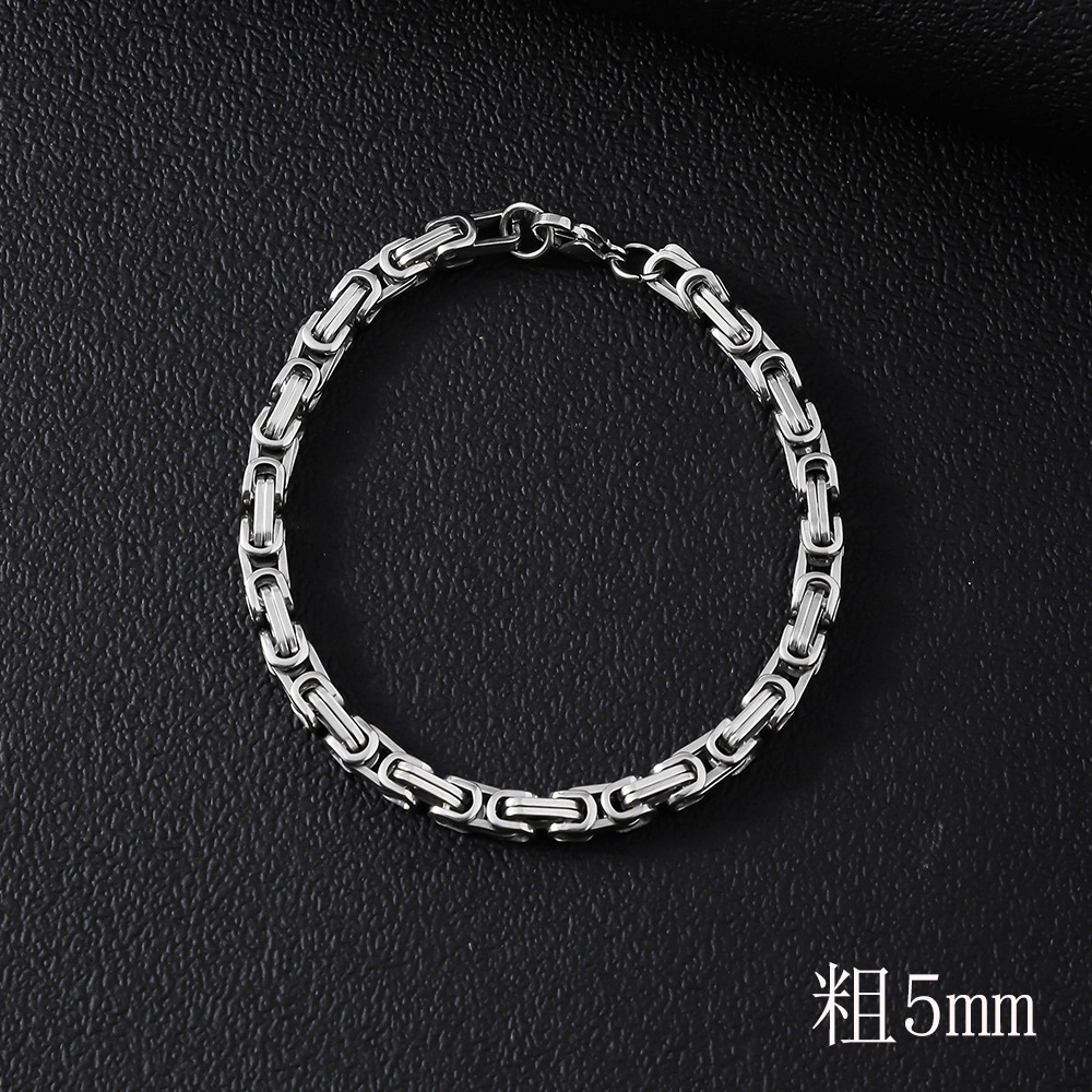 Cross-Border Hot-Selling Stainless Simple Bold Punk High-End Cuban Titanium Steel Bracelet Men's Jewelry_voghion.com