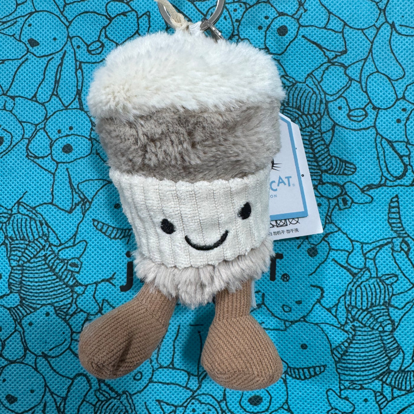 White coffee cup pendant