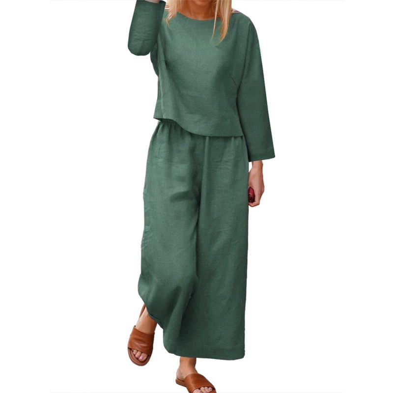 Two-piece women's shirt set, plus size, European style 2022, solid colors