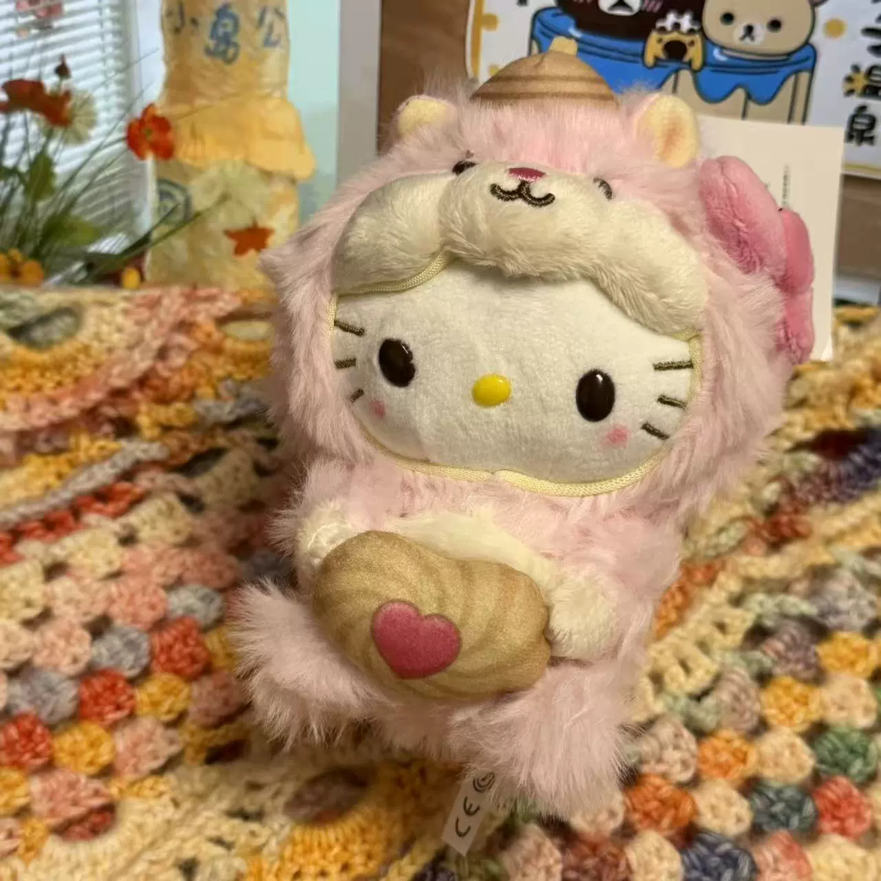 Плюшевый брелок-подвеска Hello Kitty, милый кукольный брелок для сумки, 11 см, легкий и прочный
