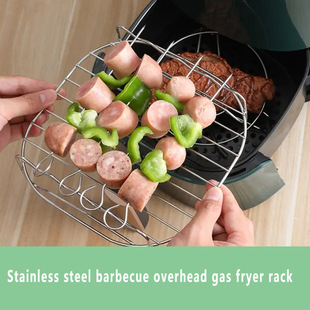 Air Fryer Accessories Air Fryer Round Grill Grill Skewers Microwave Oven Grill Stainless Steel