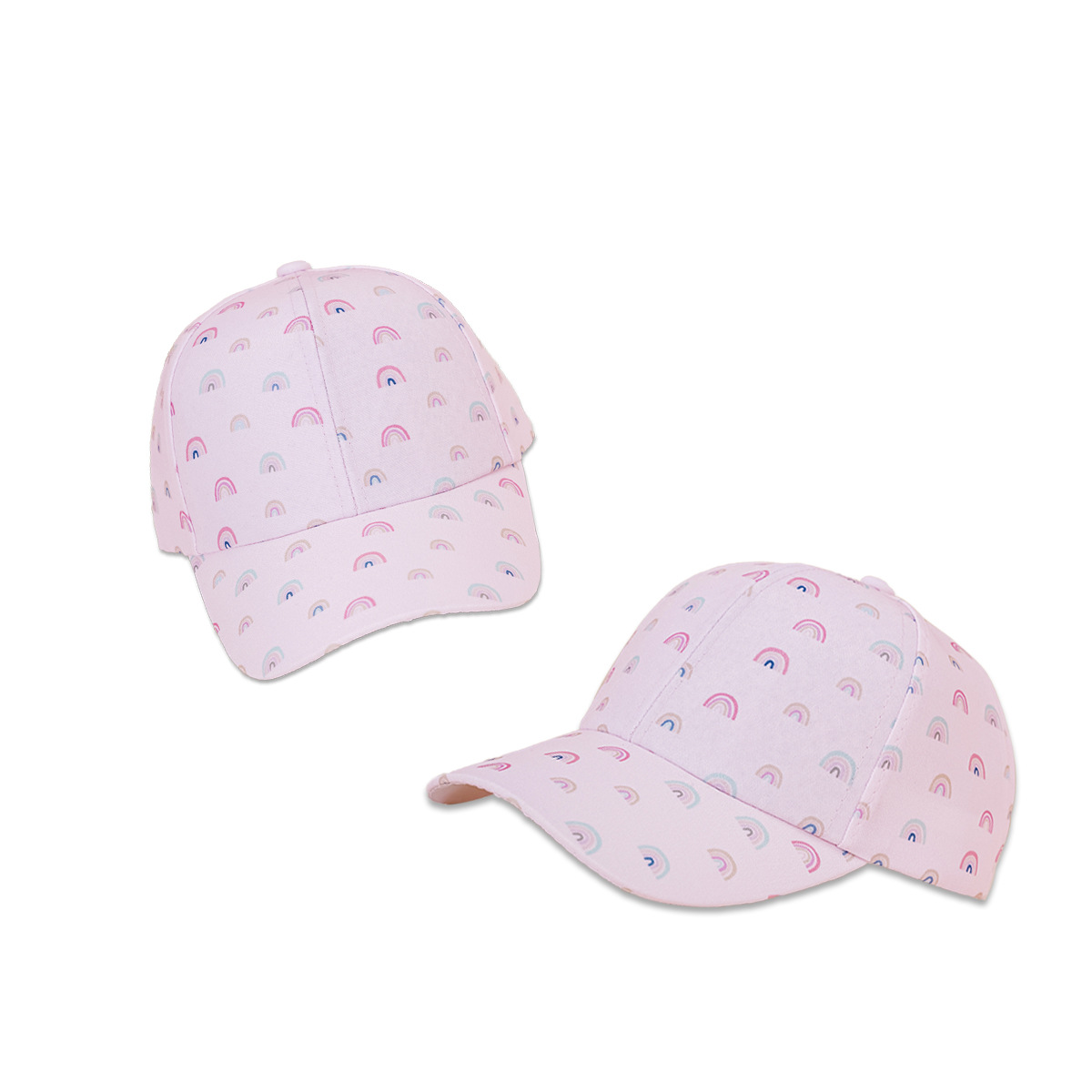 Children's Peaked Cap Korean Wide-brimmed Shade Rainbow Baseball Cap display picture 3