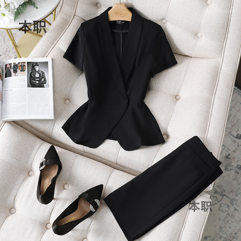 [Summer Cool] Women's Jewelry Store Front Desk Thin Short-sleeved Women's Suit Jacket Business Wear Work Suit suit