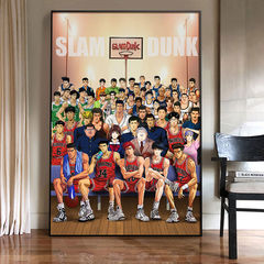 Slam Dunk Hanging Painting Anime Family Portrait Mural Sakuragi Hanamichi Entrance Painting Rukawa Maple Wall Painting Bedroom Decoration Painting