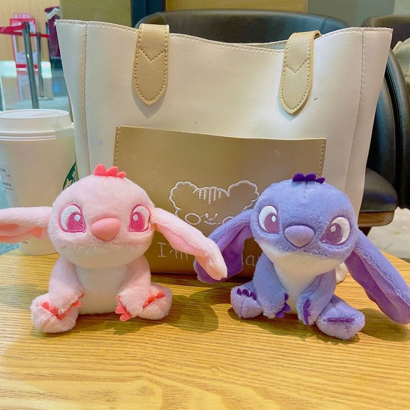 Cute Purple Stiffy Plush Keychain Ins Doll Doll Doll Couple Bag Pendant School Bag Hanging Decoration