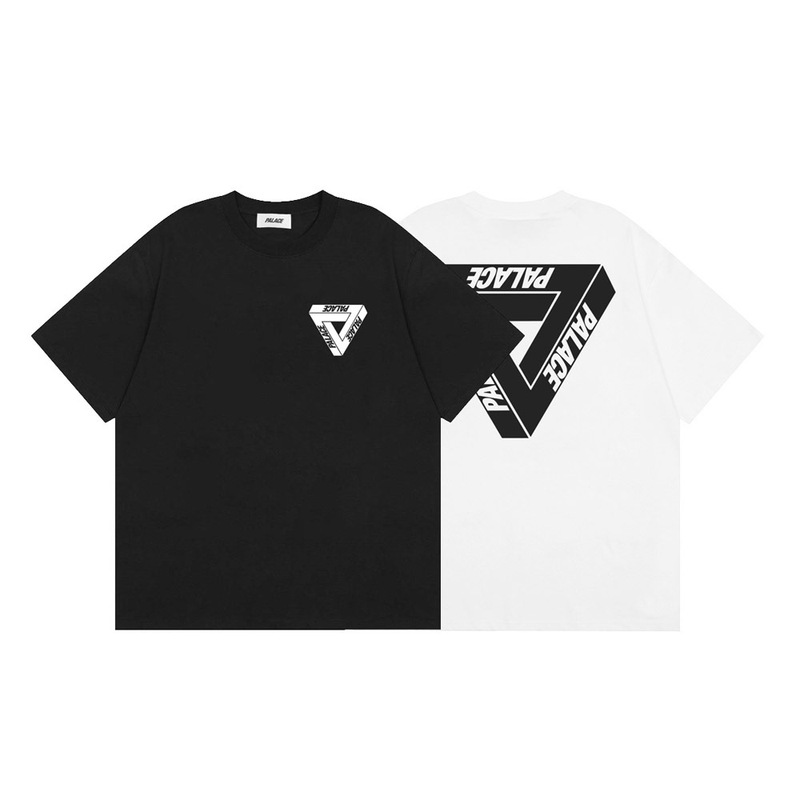 Trendy Brand Palace Classic Inverted Triangle Logo Print Unisex Loose Versatile Casual Summer Short-Sleeve T-Shirt