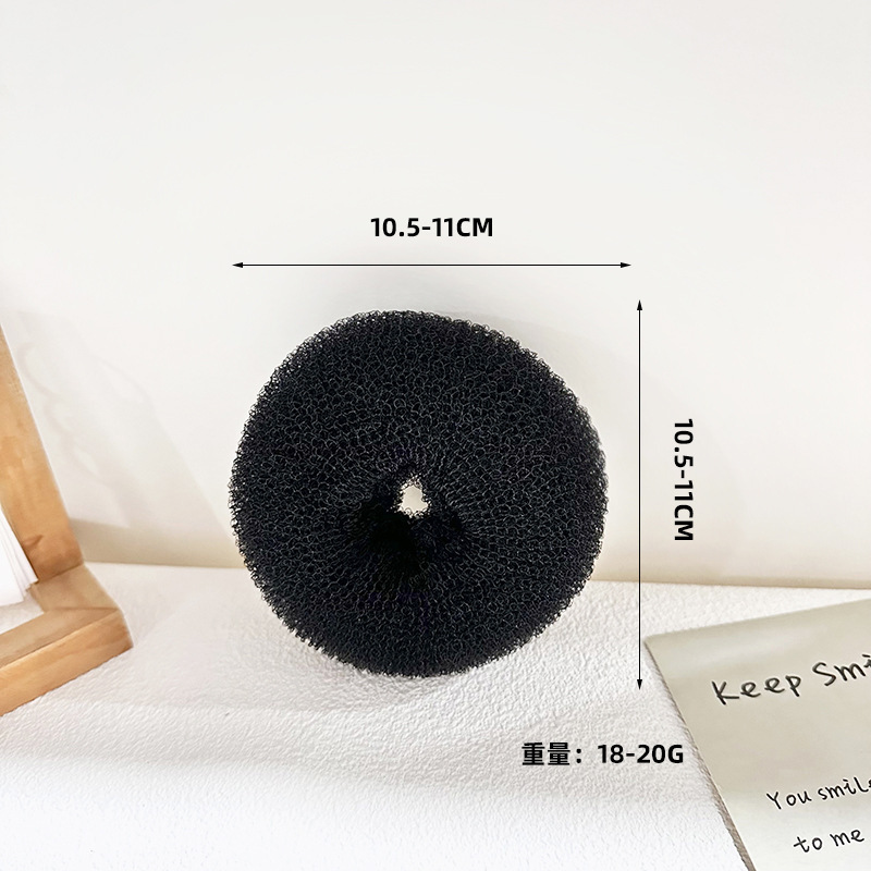 Platillo de rosquilla, mujer perezosa, lazo para el cabello con cabeza de bola esponjosa, artefacto para niños, tocado de capullo, accesorio para el cabello coreano