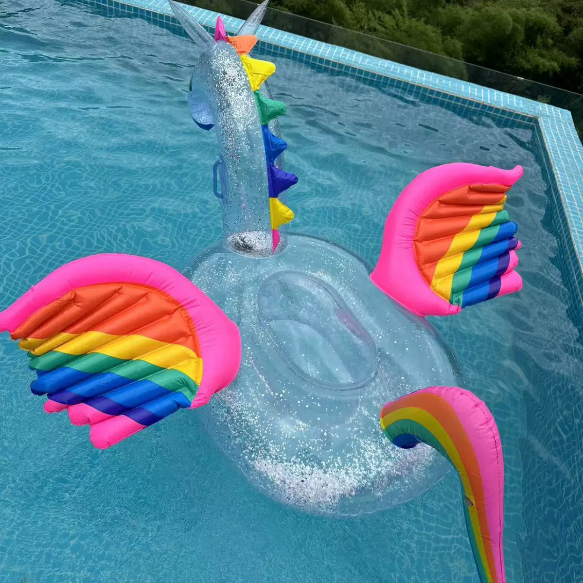 INS网红儿童泳圈坐圈可坐防侧翻宝宝婴幼儿游泳圈充气游泳圈座圈