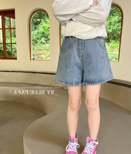 女童牛仔短裤外贸简约2024夏装新款儿童韩版洋气薄款宝宝休闲裤潮