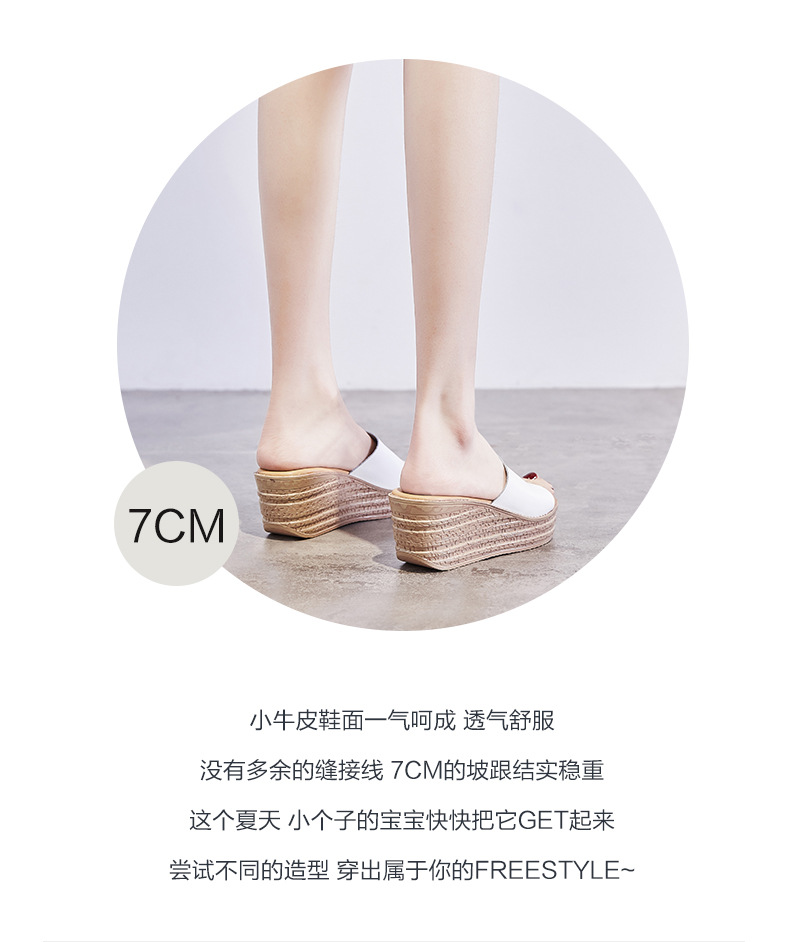 Dép quai ngang đế dày nữ thời trang — O1V35 màu đen chi tiết 5