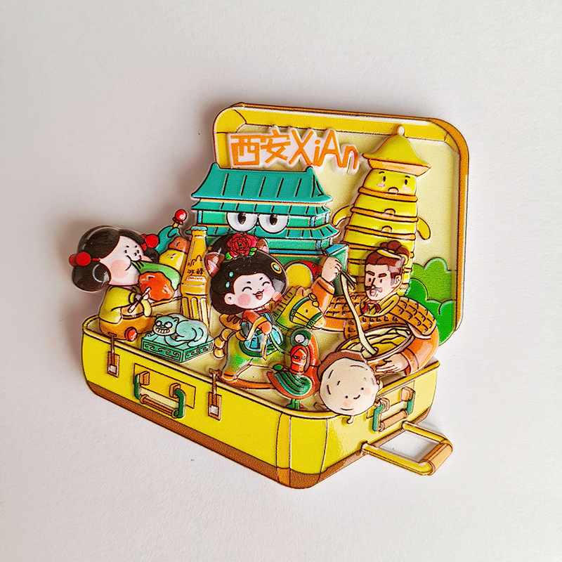 深雕系列城市漫画冰箱贴重庆上海南京旅游景点创意立体树脂磁性贴|undefined