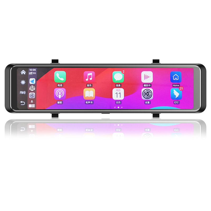 12インチフルスクリーンストリーミングミラー超高精細多機能ワイヤレスcarplayデュアルレンズドライブレコーダ