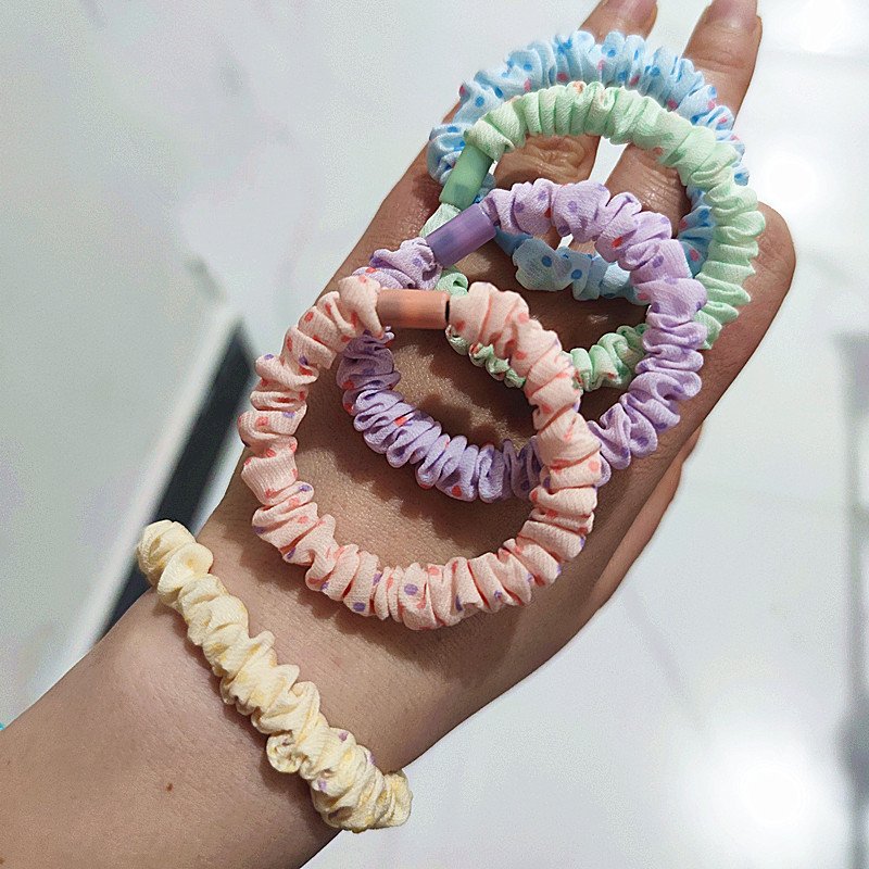 Polka dot diy small intestine hair ring