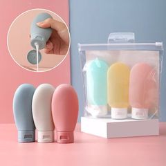 旅行分注ボトル旅行押出式ソフトローションボトル化粧品入浴剤シャンプー携帯用空ボトルセット