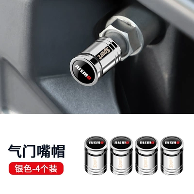 cap tire valve cap | valve - eggshell-nlsmo-bright-silver-4-pack