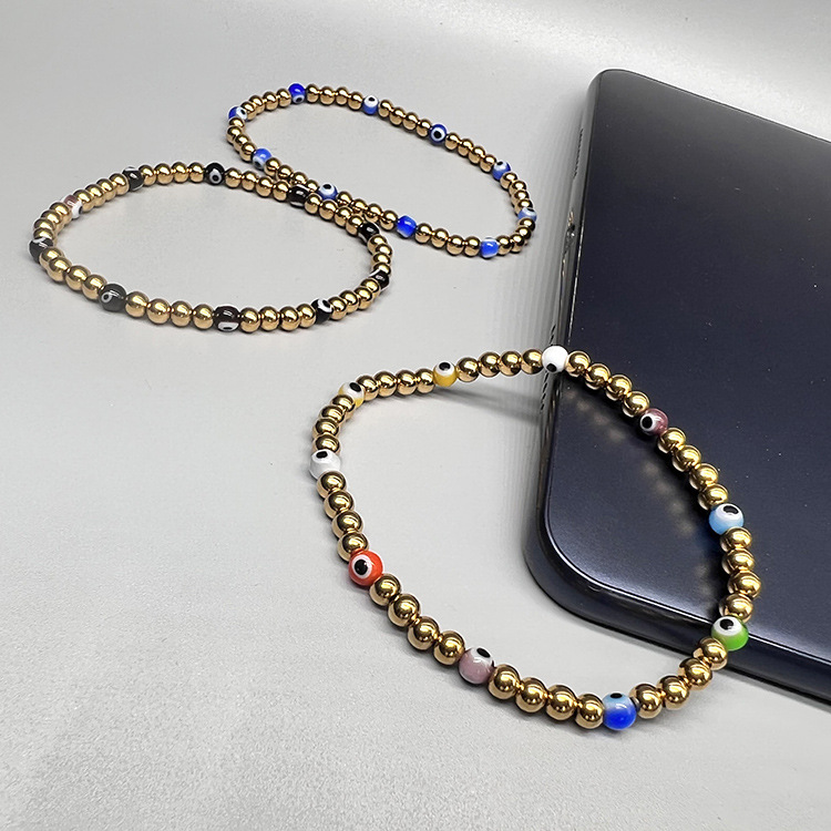 Fashion Devilu0027S Eye Stainless Steel glass Bracelets 1 Piece