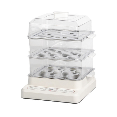 New Electric Steamer Home Steamer Steaming and Stewing Combined Breakfast Machine Multifunctional Double Layer Steamer Multiple Steaming Trays Gift