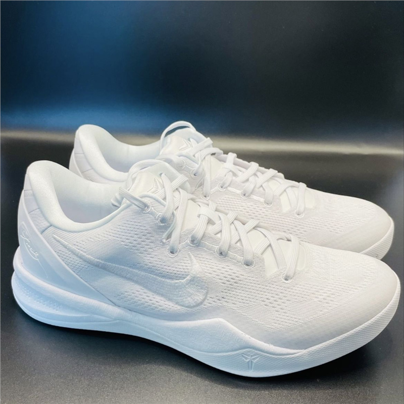 Kobe 8 Generation Basketball Shoes Pure Original White and Silver All-Star Kobe8 Air Cushion Carbon Plate Wear-Resistant Shock-Absorbing Sports Shoes for Men Kobe 8 Generation Basketball Shoes Pure Original White and Silver All-Star Kobe8 Air Cushion Carbon Plate Wear-Resistant Shock-Absorbing Sports Shoes for Men