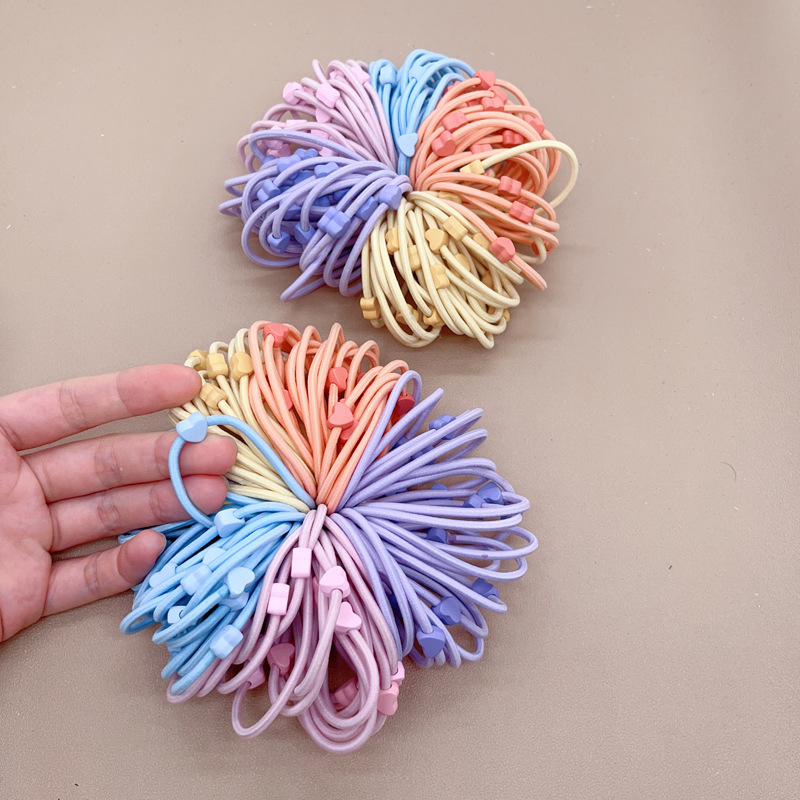 韩版高弹力无接缝贴标加粗基础发圈橡皮筋扎头发头绳女2元店发饰