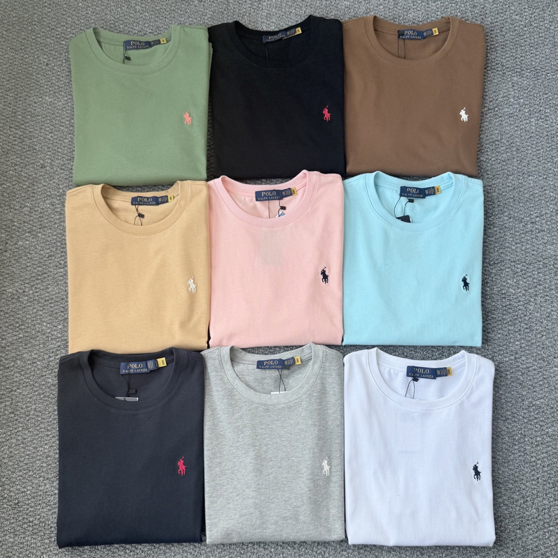 【Original label can be scanned】Ralph Lauren T-shirt, short-sleeved, casual, round neck, small embroidered logo, unisex