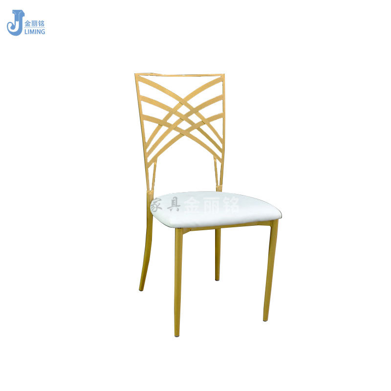 Fábrica al por mayor europea de la boda silla suave silla trasera silla apilable metal hierro acero Silla de comedor