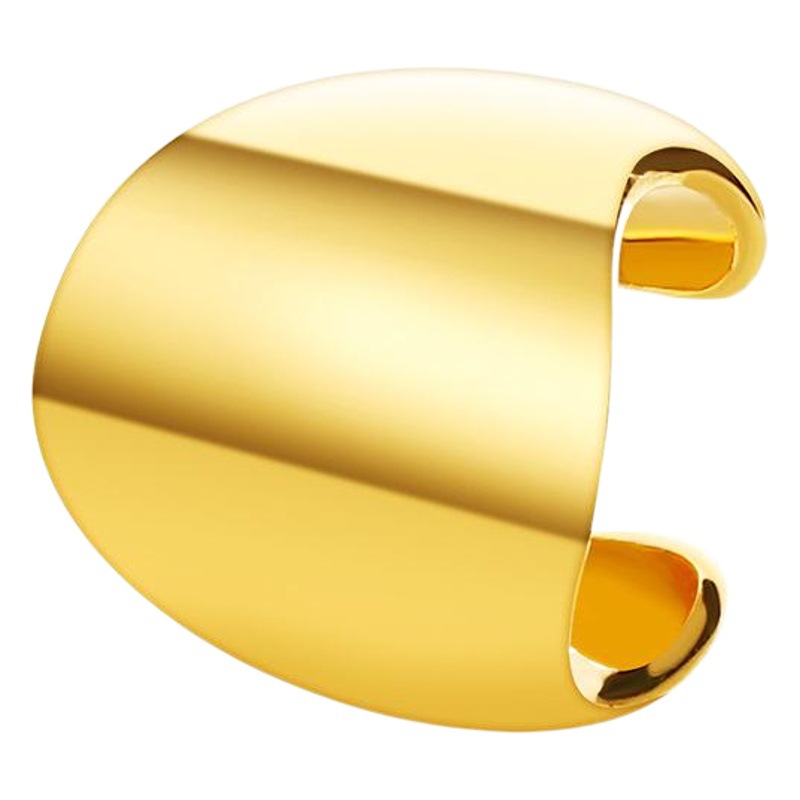 European and American Fashion Ear Clip Simple Metal Polished Men's and Women's Ear Clip Punk Retro Geometric Wide Ear Headwear