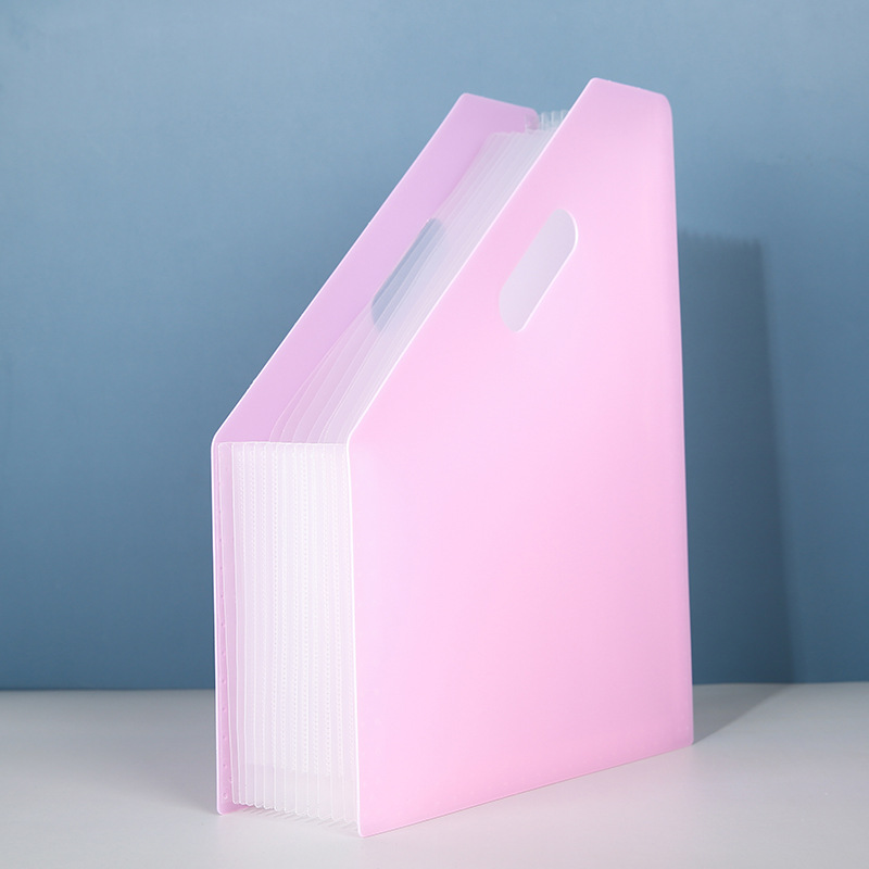 A4 vertical retráctil bolsa de órganos de múltiples capas carpeta estudiante de escritorio vertical prueba soporte de papel rack de almacenamiento de gran capacidad